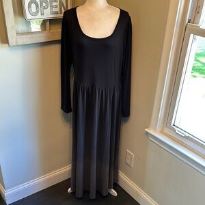 Lularoe Ryane Long Sleeve Ombré Maxi Dress Black Gray NWT